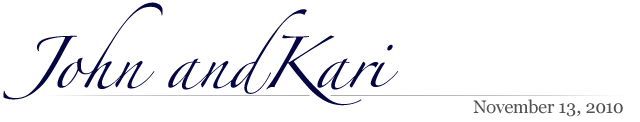 John and Kari - November 13, 2010